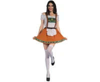 Role play-set for adult Orange Beer Girl (top, suspender skirt), size S EOL